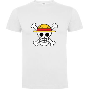 Bone-Hatted Skull: Luffy-Style Tshirt σε χρώμα Λευκό 11-12 ετών