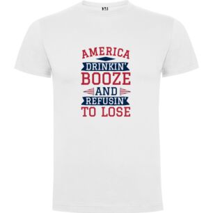 Booze-filled Patriotism Tshirt σε χρώμα Λευκό Medium