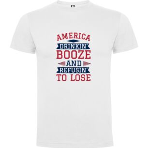 Booze-filled Patriotism Tshirt σε χρώμα Λευκό Small