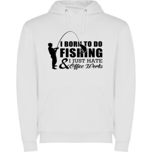 Born for Bass Fishing Φούτερ με κουκούλα σε χρώμα Λευκό Large
