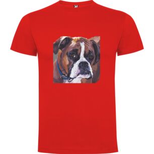 Boxer Elegance: Winston's Portrait Tshirt
