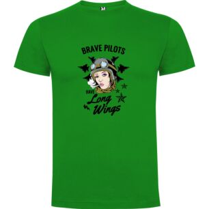 Brave Winged Pilot Girl Tshirt