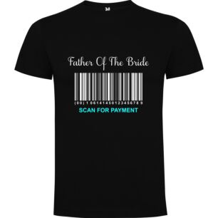 Bride's Barcode Payment Scan Tshirt σε χρώμα Μαύρο