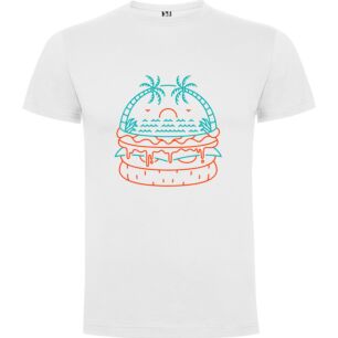 Burger Beach Paradise Tshirt σε χρώμα Λευκό XXLarge