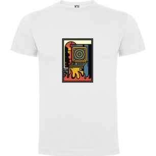 Burning Retro Stove: Art Tshirt σε χρώμα Λευκό Small