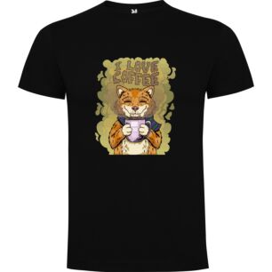 Caffeine-Fueled Feline Fashion Tshirt