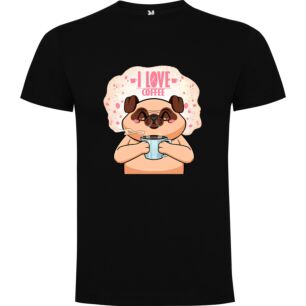 Caffeine-Loving Pug Tshirt
