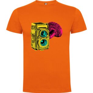 Camera & Donut Delight Tshirt σε χρώμα Πορτοκαλί Small
