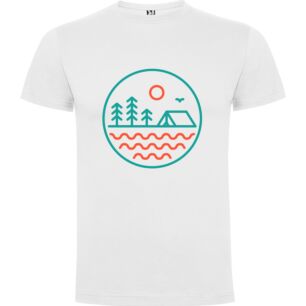 Camp Circle Illustration Tshirt σε χρώμα Λευκό Medium