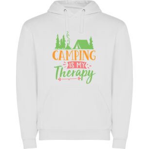 Camp Therapy: Nature's Solace Φούτερ με κουκούλα σε χρώμα Λευκό XLarge