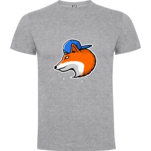 Cap-Wearing Digital Fox Tshirt