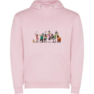 Cartoon Band Jam Φούτερ με κουκούλα σε χρώμα Ροζ 9-10 ετών