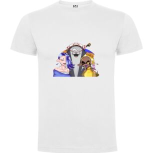 Cartoon Characters Collide! Tshirt σε χρώμα Λευκό 3-4 ετών