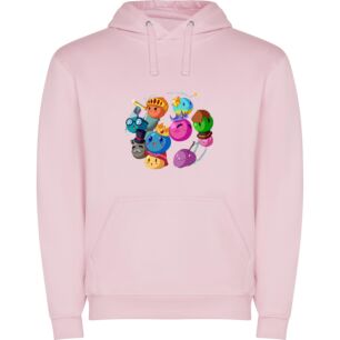 Cartoon Circle Royale: Mobile Slime Style Φούτερ με κουκούλα σε χρώμα Ροζ 5-6 ετών