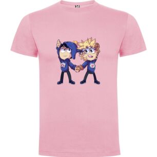 Cartoon Couple Connoisseurs Tshirt σε χρώμα Ροζ 11-12 ετών
