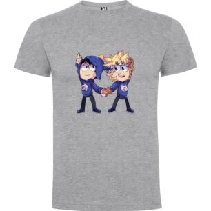 Cartoon Couple Connoisseurs Tshirt σε χρώμα Γκρι 5-6 ετών