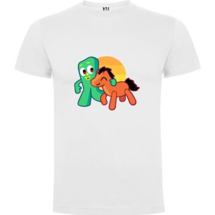 Cartoon Horse Nostalgia Duo Tshirt