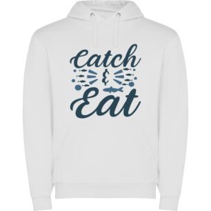 Catch & Eat: Finest Fish Φούτερ με κουκούλα σε χρώμα Λευκό XLarge
