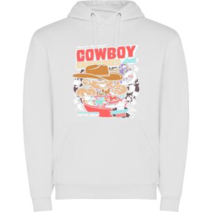 Cereal-Eating Cowboy: Western Comic Φούτερ με κουκούλα