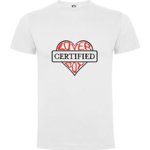 Certified Love Stamp Design Tshirt σε χρώμα Λευκό 9-10 ετών