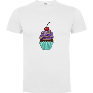 Cherry-topped Cupcake Delight Tshirt σε χρώμα Λευκό 5-6 ετών