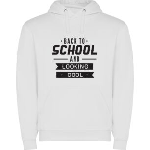 Chic Back-to-School Style Φούτερ με κουκούλα σε χρώμα Λευκό Large