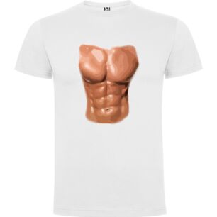 Chiseled Man's Abs Tshirt σε χρώμα Λευκό