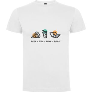 Cinematic Pizza Iconography Tshirt σε χρώμα Λευκό Medium