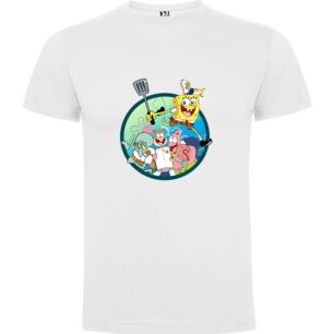 Circular Spongebob Characters Tshirt σε χρώμα Λευκό 7-8 ετών