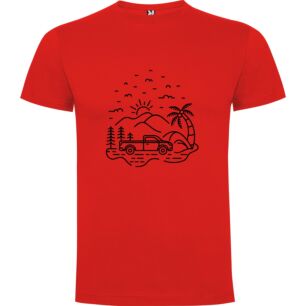 Coastal Car Sketch Tshirt