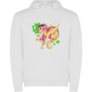 Colorful Anthropomorphic Dragonscape Φούτερ με κουκούλα σε χρώμα Λευκό 11-12 ετών