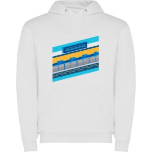 Colorful Train Adventure Φούτερ με κουκούλα σε χρώμα Λευκό 5-6 ετών