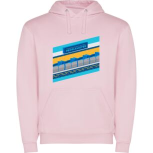 Colorful Train Adventure Φούτερ με κουκούλα σε χρώμα Ροζ 3-4 ετών