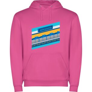 Colorful Train Adventure Φούτερ με κουκούλα σε χρώμα Φούξια 11-12 ετών