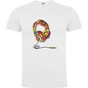 Colorful Vibes Headphones Tshirt σε χρώμα Λευκό Medium