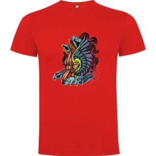 Cosmic Beast Feathered Illustration Tshirt
