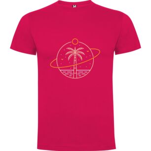 Cosmic Palm Delight Tshirt σε χρώμα Φούξια Large