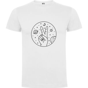 Cosmic Peace Sign: Harmony Tshirt σε χρώμα Λευκό Small