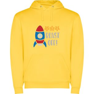 Cosmic Rocket Launch Φούτερ με κουκούλα σε χρώμα Κίτρινο Medium