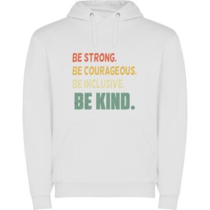 Courageous Kindness: Inspired Words Φούτερ με κουκούλα σε χρώμα Λευκό 5-6 ετών