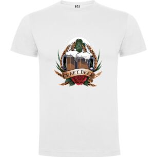 Craft Rose Beer Art Tshirt σε χρώμα Λευκό XXXLarge(3XL)