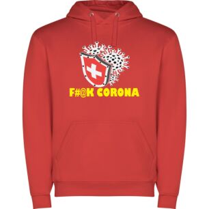Crimson Cross Corona Φούτερ με κουκούλα