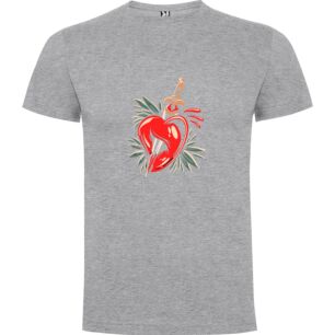 Crowned Flame Heart Illustration Tshirt