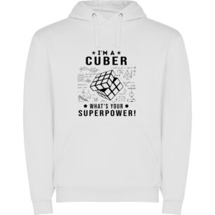 Cuberpunk Superhero Φούτερ με κουκούλα σε χρώμα Λευκό 9-10 ετών