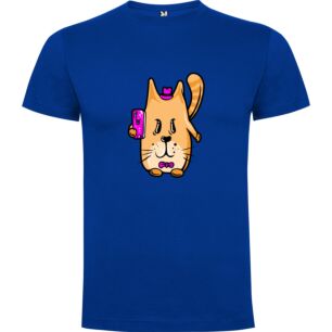 Cutesy Cat Phone Art Tshirt