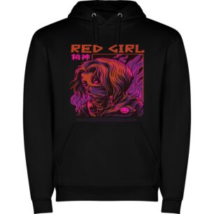 Cyber Visions: Red Girl Φούτερ με κουκούλα