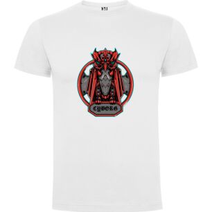 Cyborg Dragon Emblem Tshirt σε χρώμα Λευκό XXXLarge(3XL)