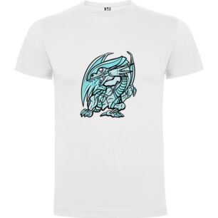 Cyborg Dragon Fantasia Tshirt σε χρώμα Λευκό 7-8 ετών