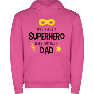 Dad: Ultimate Superhero Energy Φούτερ με κουκούλα σε χρώμα Φούξια Small