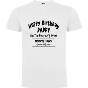 Daddy's Best Birthday Gift Tshirt σε χρώμα Λευκό Small
